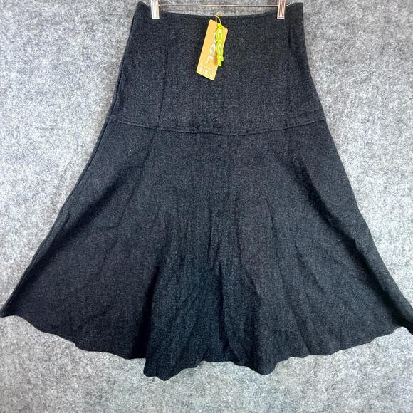 OGL Move CashSoft Wool like Flared Maxi Skirt Womens Medium Black Casual Wear - Picture 1 of 7